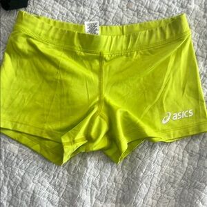 Asics Green Athletic Shorts Performance Fit booty shorts volleyball
